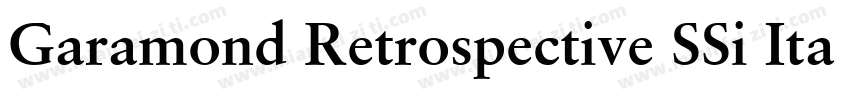 Garamond Retrospective SSi Italic字体转换